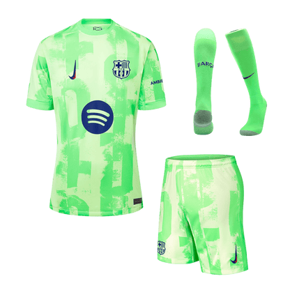 Barcelona Third Away  Soccer Jersey Kit(Jersey+Shorts+Socks) 2024/25- (Spotify Logo Without Text) Top Dresy Shop
