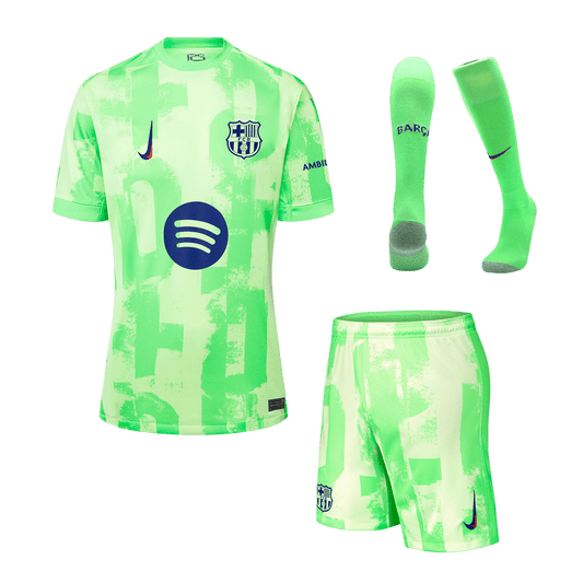 Barcelona Third Away  Soccer Jersey Kit(Jersey+Shorts+Socks) 2024/25- (Spotify Logo Without Text) Top Dresy Shop
