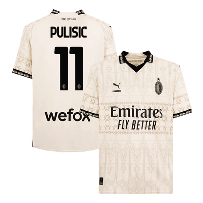 PULISIC #11 AC Milan X Pleasures Fouth Away  Soccer Jersey 2023/24 Top Dresy Shop