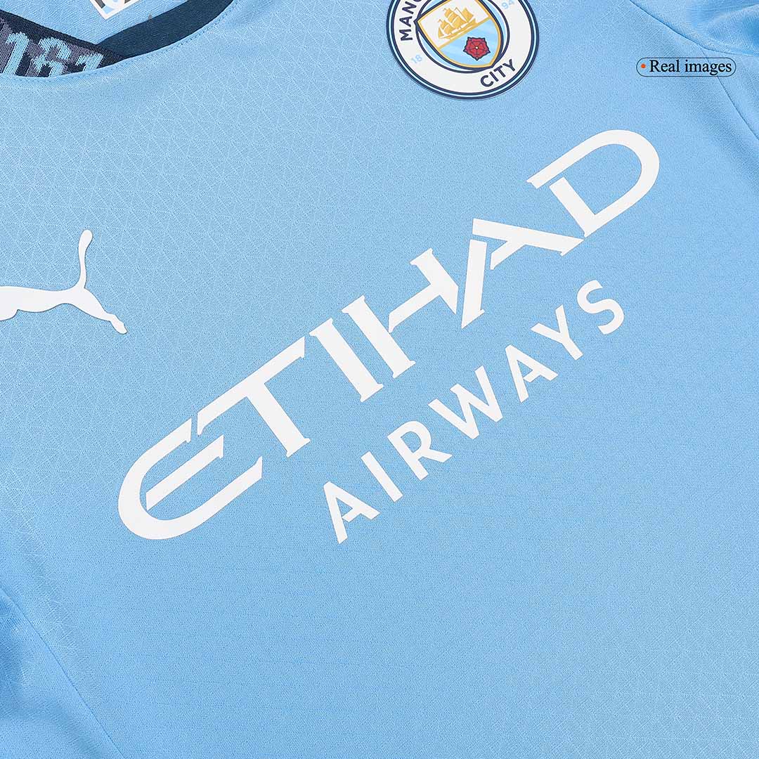 Player Version DE BRUYNE #17 Manchester City Home  Soccer Jersey 2024/25 - UCL Top Soccer Jerseys Store
