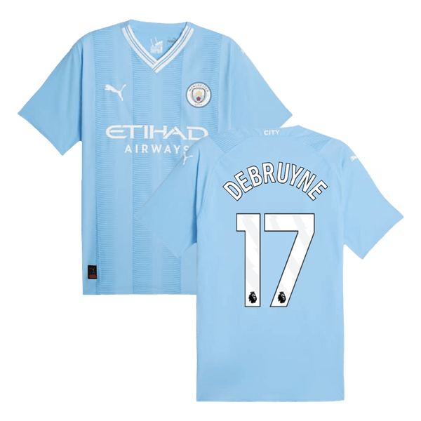 Player Version DE BRUYNE #17 Manchester City Home  Soccer Jersey 2023/24 Top Soccer Jerseys Store