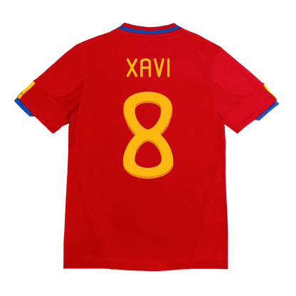 Retro XAVI #8 2010 Spain Home  Soccer Jersey Top Dresy Shop