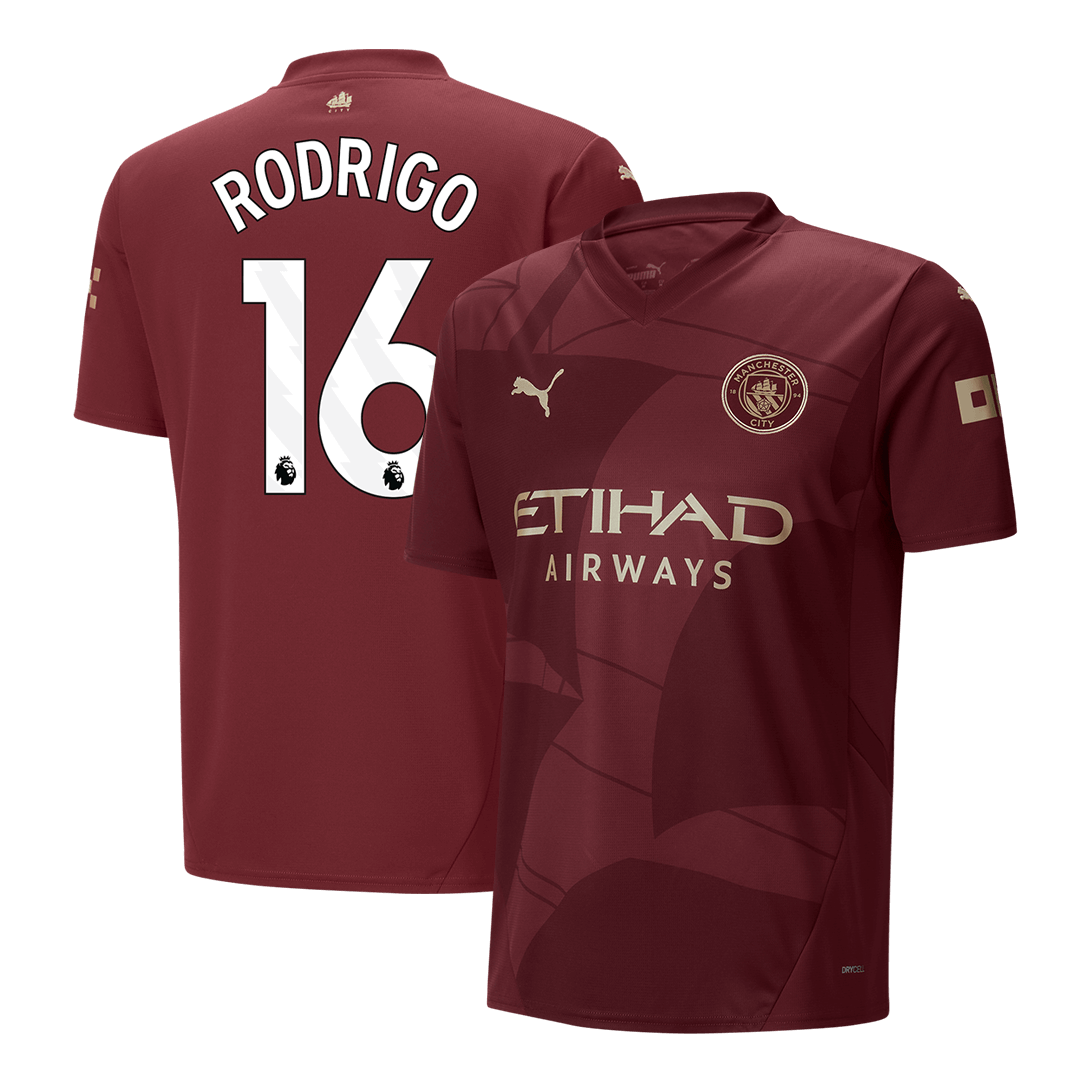 RODRIGO #16 Manchester City Third Away  Soccer Jersey 2024/25 Top Dresy Shop