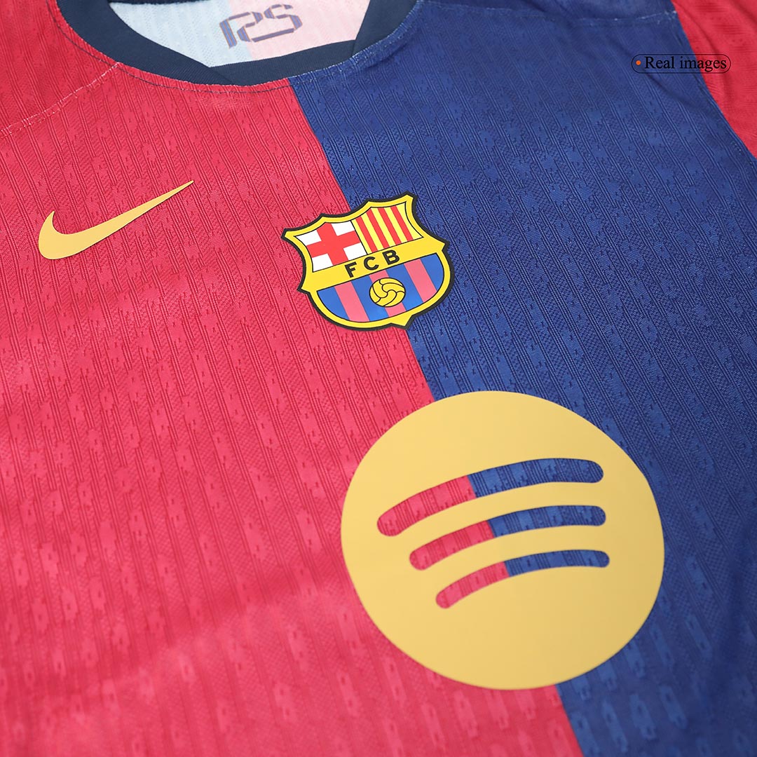 Player Version RAPHINHA #11 Barcelona Home  Soccer Jersey 2024/25 -?Spotify Logo Without Text? Top Soccer Jerseys Store