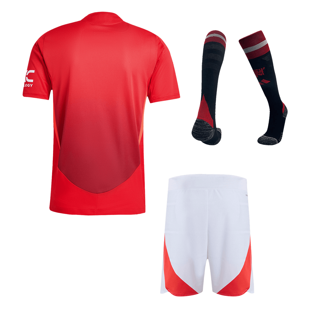 Player Version Manchester United Home  Soccer Jersey Kit(Jersey+Shorts+Socks) 2024/25 Top Soccer Jerseys Store