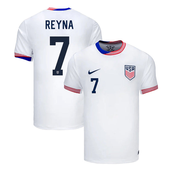Men's USA REYNA #7 Home Soccer Jersey Copa América 2024 Go Game Wear