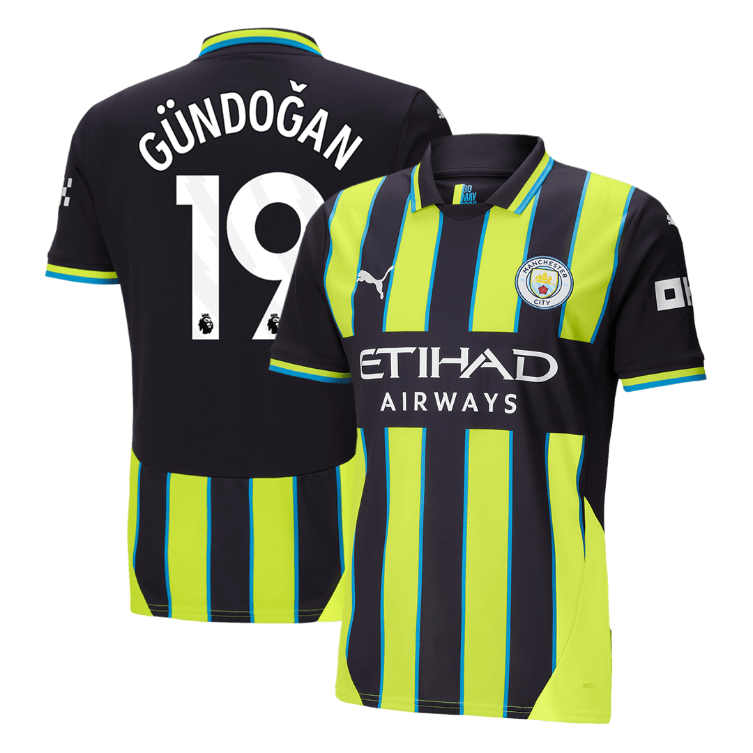 G?NDO?AN #19 Manchester City Away  Soccer Jersey 2024/25 Top Dresy Shop