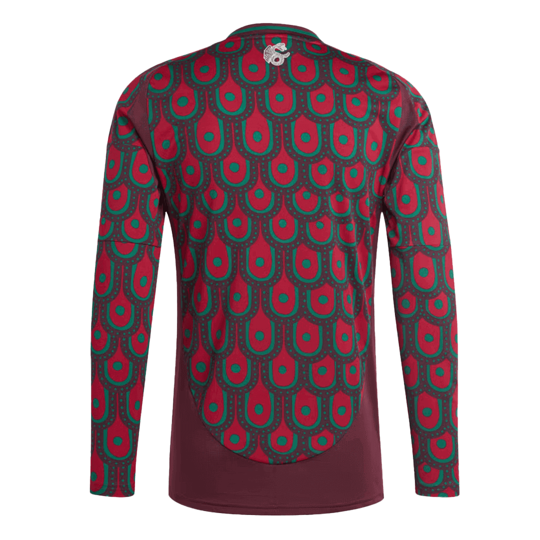 Men's Mexico Home Long Sleeve Soccer Jersey Copa América 2024 Top Dresy Shop