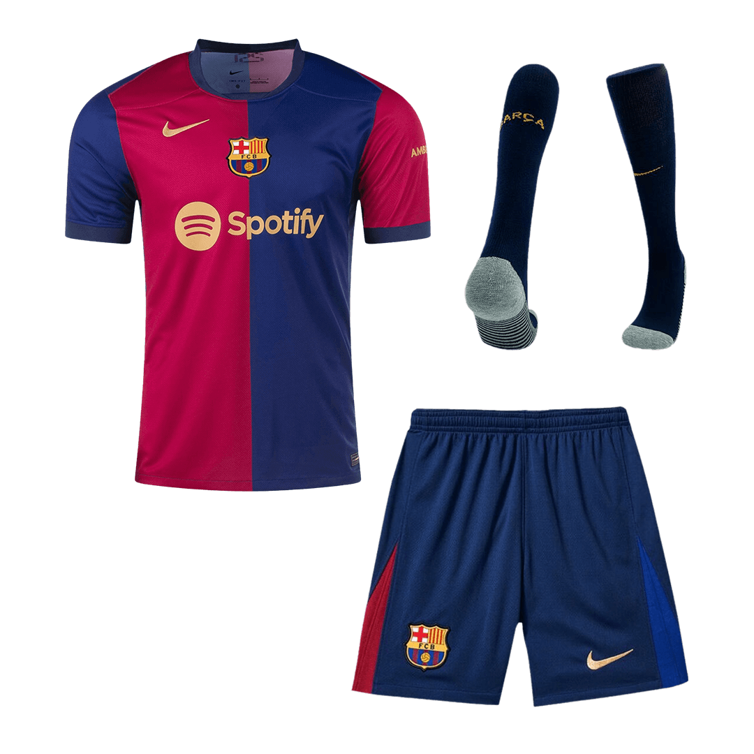 Barcelona Home  Soccer Jersey Kit(Jersey+Shorts+Socks) 2024/25 Top Dresy Shop