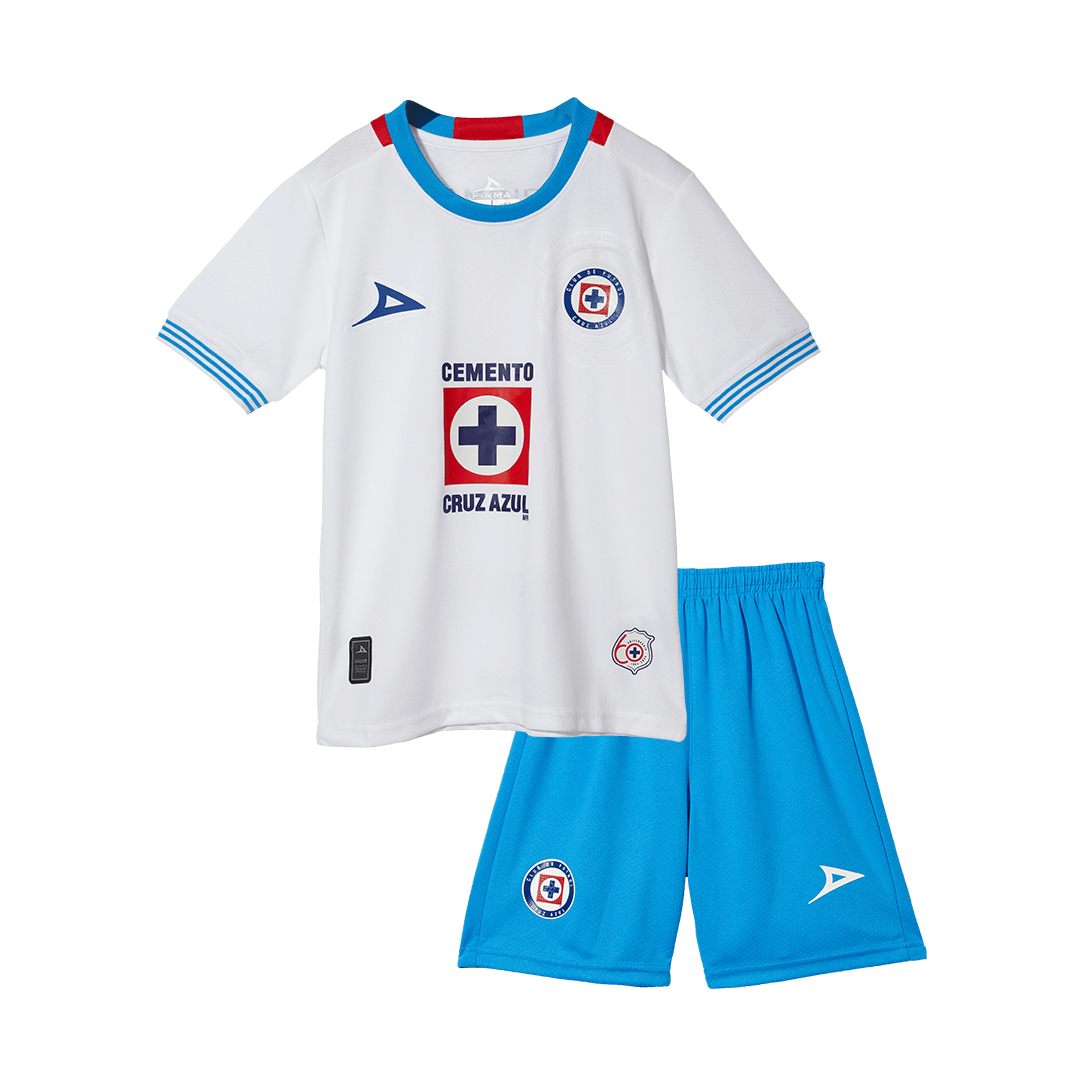 Kid's Cruz Azul Away  Soccer Jersey Kit(Jersey+Shorts) 2024/25 Top Dresy Shop