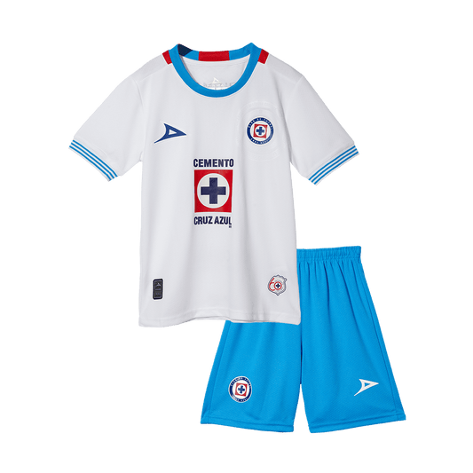 Kid's Cruz Azul Away  Soccer Jersey Kit(Jersey+Shorts) 2024/25 Top Dresy Shop