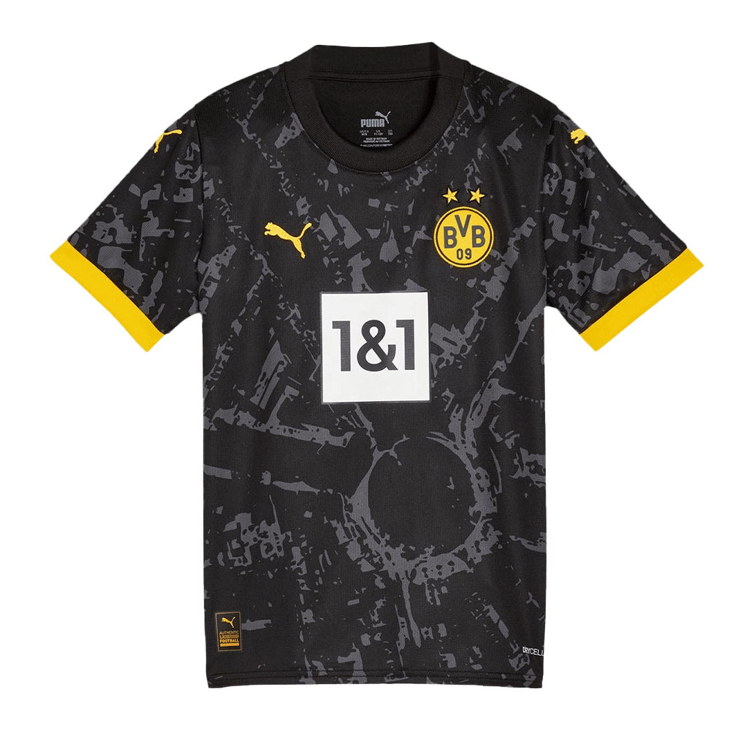 Kid's Borussia Dortmund Away  Soccer Jersey Kit(Jersey+Shorts) 2023/24 Top Dresy Shop
