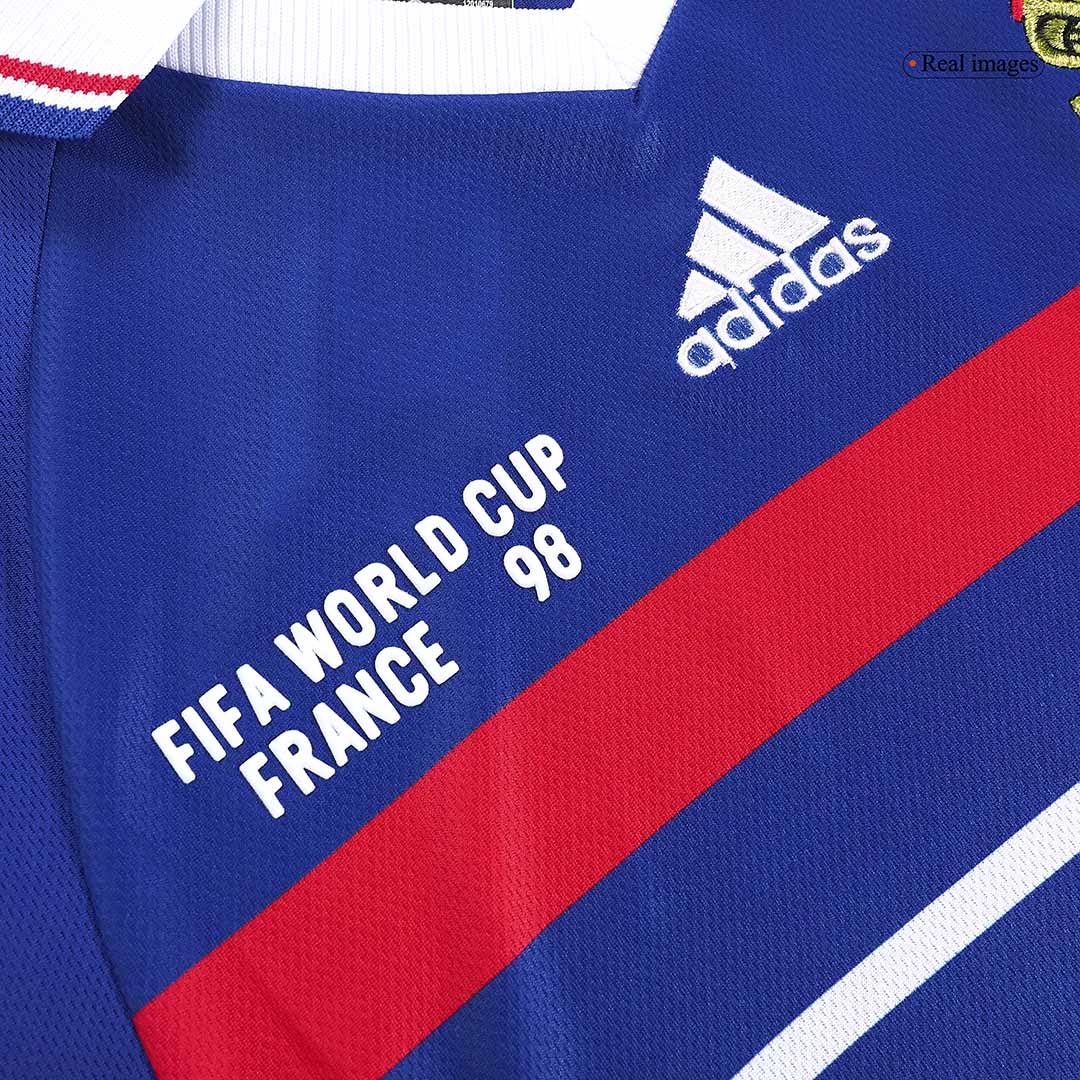 Retro ZIDANE #10 1998 France Home  Soccer Jersey Top Dresy Shop