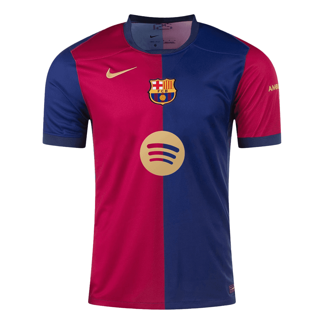Barcelona Home  Soccer Jersey 2024/25-Spotify Logo Without Text Top Dresy Shop