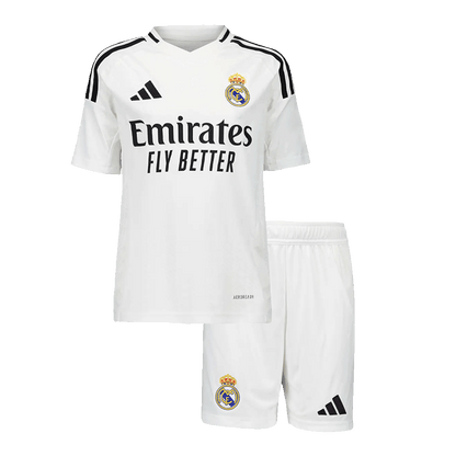 Kid's Real Madrid Home Soccer Jersey Kit(Jersey+Shorts) 2024/25 Top Dresy Shop