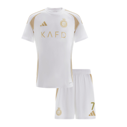 Kid's RONALDO #7 Al Nassr Third Away  Soccer Jersey Kit(Jersey+Shorts) 2024/25 Top Dresy Shop