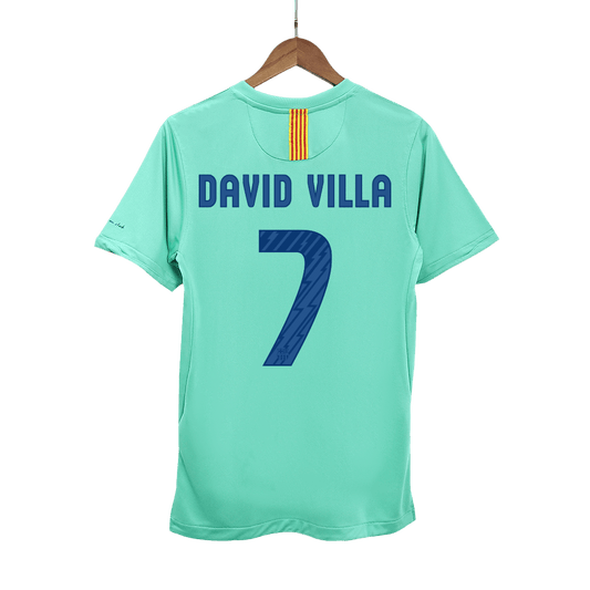 Retro DAVID VILLA #7 2010/11 Barcelona Away  Soccer Jersey Top Dresy Shop