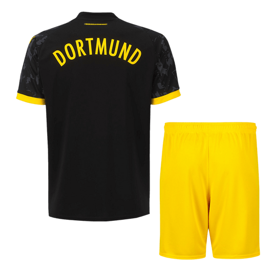 Kid's Borussia Dortmund Away  Soccer Jersey Kit(Jersey+Shorts) 2023/24 Top Dresy Shop