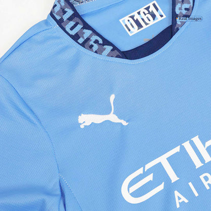 Kid's Manchester City Home  Soccer Jersey Kit(Jersey+Shorts) 2024/25 Top Dresy Shop