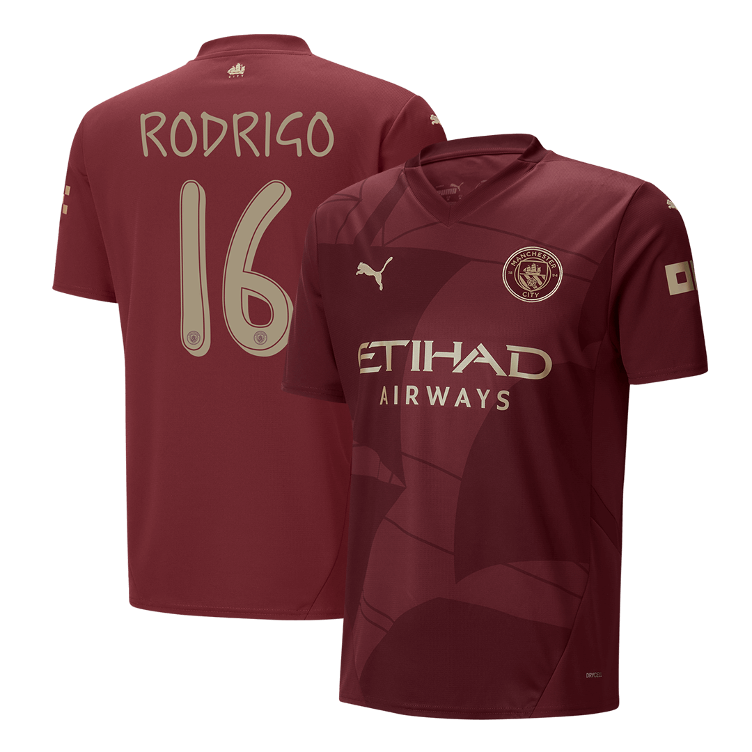 RODRIGO #16 Manchester City Third Away  Soccer Jersey 2024/25 - UCL Top Dresy Shop