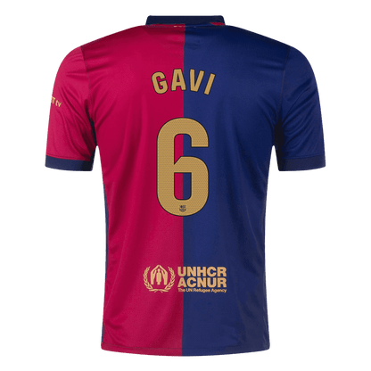 GAVI #6 Barcelona Home  Soccer Jersey 2024/25- Spotify Logo Without Text Top Dresy Shop