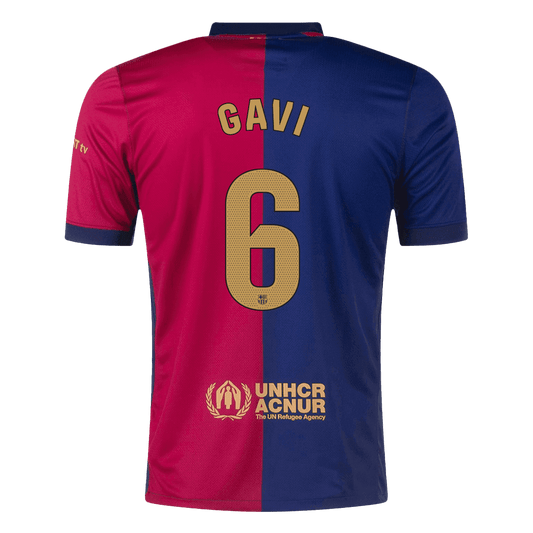 GAVI #6 Barcelona Home  Soccer Jersey 2024/25- Spotify Logo Without Text Top Dresy Shop
