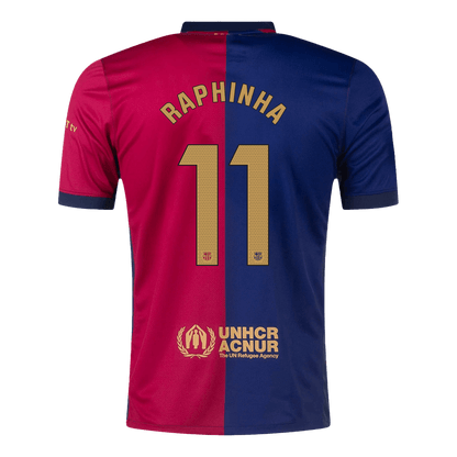 RAPHINHA #11 Barcelona Home  Soccer Jersey 2024/25 -?Spotify Logo Without Text? Top Dresy Shop