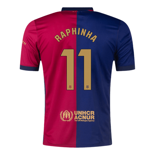 RAPHINHA #11 Barcelona Home  Soccer Jersey 2024/25 -?Spotify Logo Without Text? Top Dresy Shop