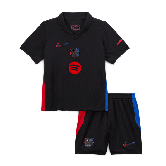 Kid's Barcelona Away  Soccer Jersey Kit(Jersey+Shorts) 2024/25 - Spotify Logo Without Text Top Dresy Shop