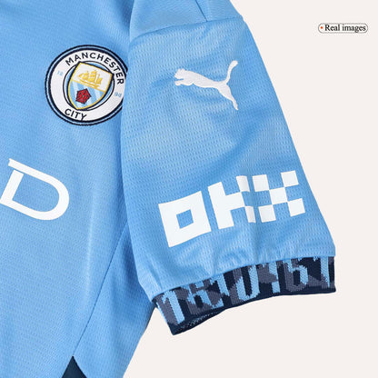 Kid's Manchester City Home  Soccer Jersey Kit(Jersey+Shorts) 2024/25 Top Dresy Shop