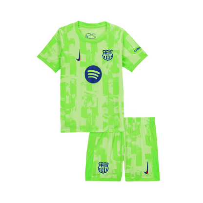 Kid's Barcelona Third Away  Soccer Jersey Kit(Jersey+Shorts) 2024/25 - UCL (Spotify Logo Without Text) Top Dresy Shop