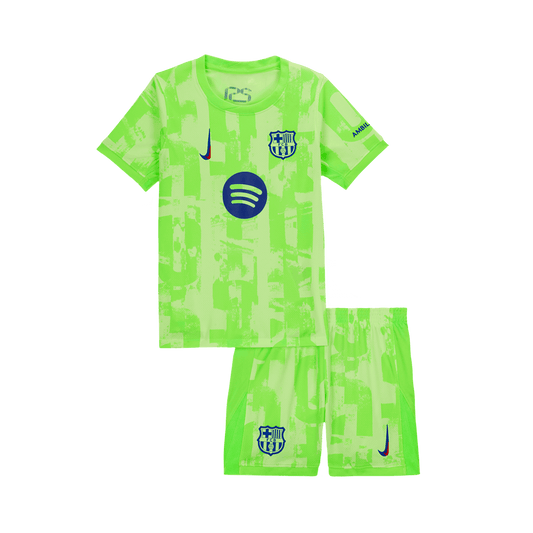 Kid's Barcelona Third Away  Soccer Jersey Kit(Jersey+Shorts) 2024/25 - UCL (Spotify Logo Without Text) Top Dresy Shop