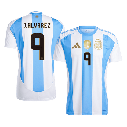 J.ALVAREZ #9 Argentina Home  Soccer Jersey 2024 Top Dresy Shop