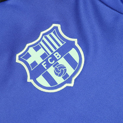 Kid's Barcelona Zipper Sweatshirt Kit(Top+Pants) 2024/25 Top Dresy Shop