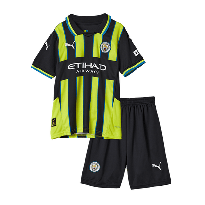 Kid's Manchester City Away  Soccer Jersey Kit(Jersey+Shorts+Socks) 2024/25 Top Dresy Shop