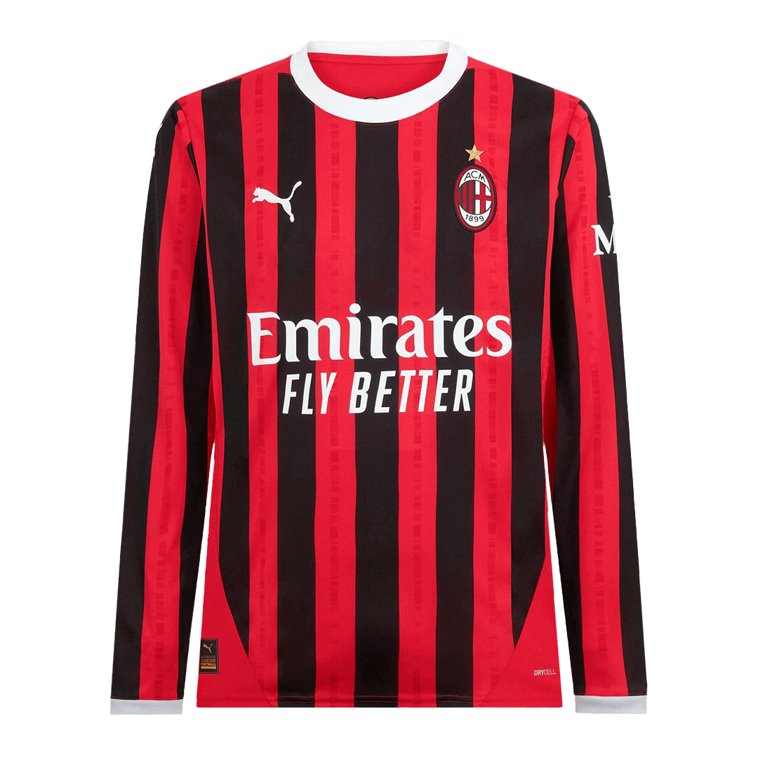 AC Milan Home Long Sleeve  Soccer Jersey 2024/25 Top Dresy Shop