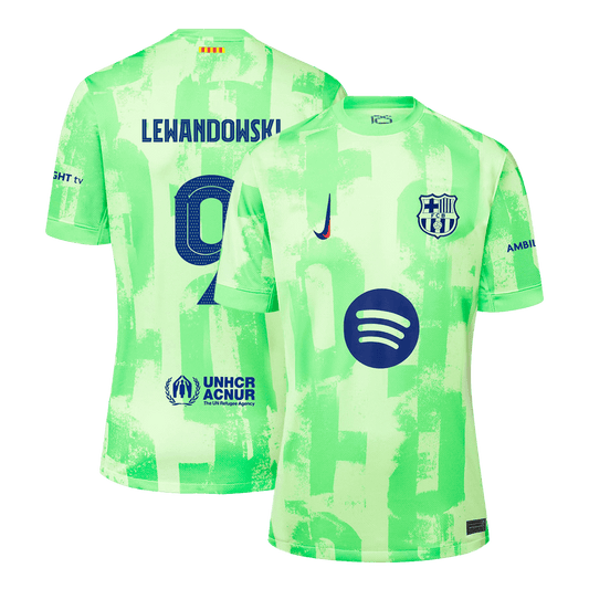 LEWANDOWSKI #9 Barcelona Third Away  Soccer Jersey 2024/25 - UCL?Spotify Logo Without Text? Top Dresy Shop