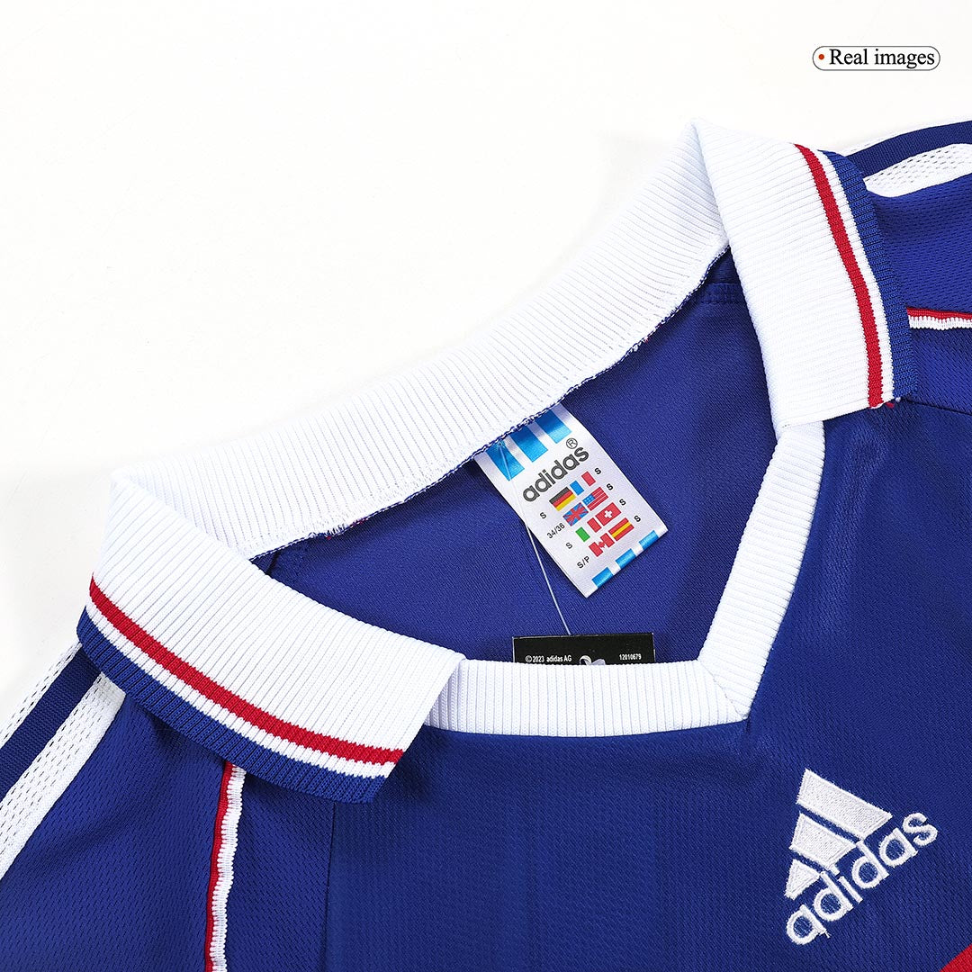 Retro ZIDANE #10 1998 France Home  Soccer Jersey Top Dresy Shop