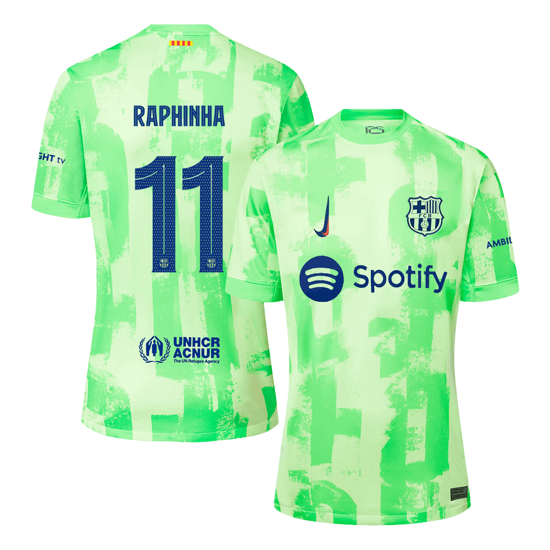 RAPHINHA #11 Barcelona Third Away  Soccer Jersey 2024/25 - UCL Top Dresy Shop