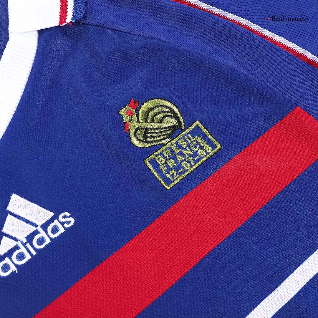Retro ZIDANE #10 1998 France Home  Soccer Jersey Top Dresy Shop