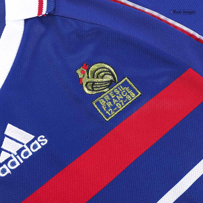 Retro ZIDANE #10 1998 France Home  Soccer Jersey Top Dresy Shop