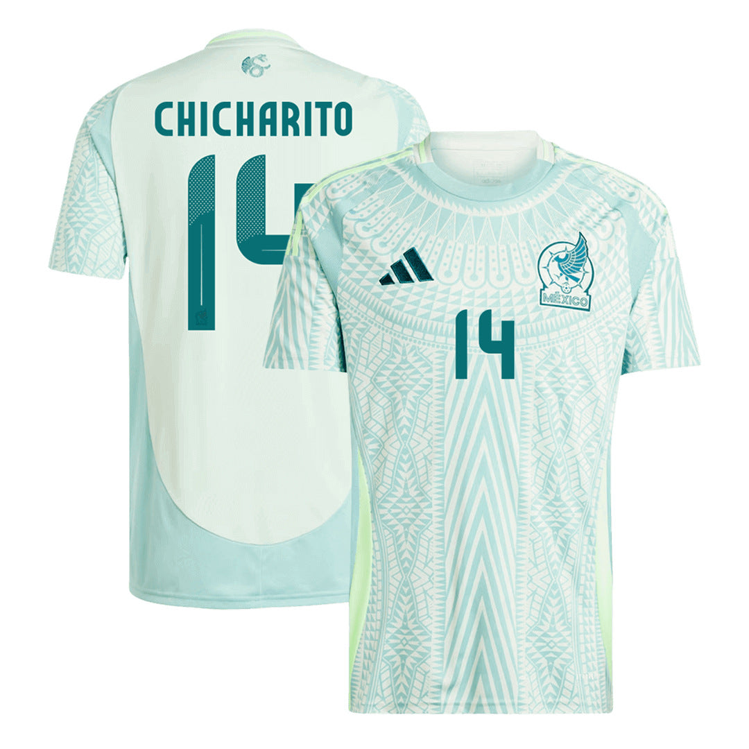 Men's Mexico CHICHARITO #14 Away Soccer Jersey Copa América 2024 Top Soccer Jerseys Store