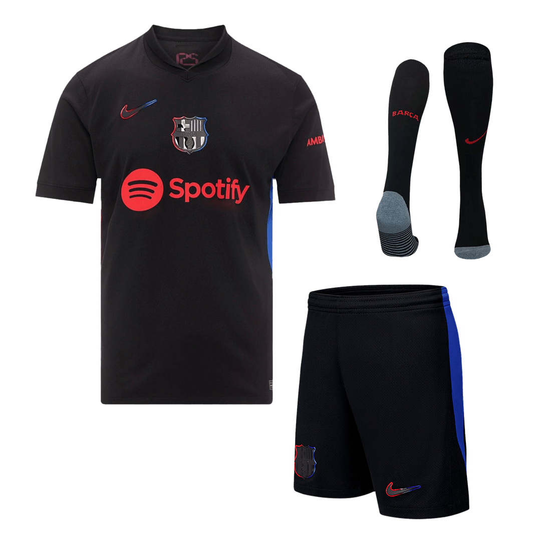 Barcelona Away  Soccer Jersey Kit(Jersey+Shorts+Socks) 2024/25 Top Soccer Jerseys Store