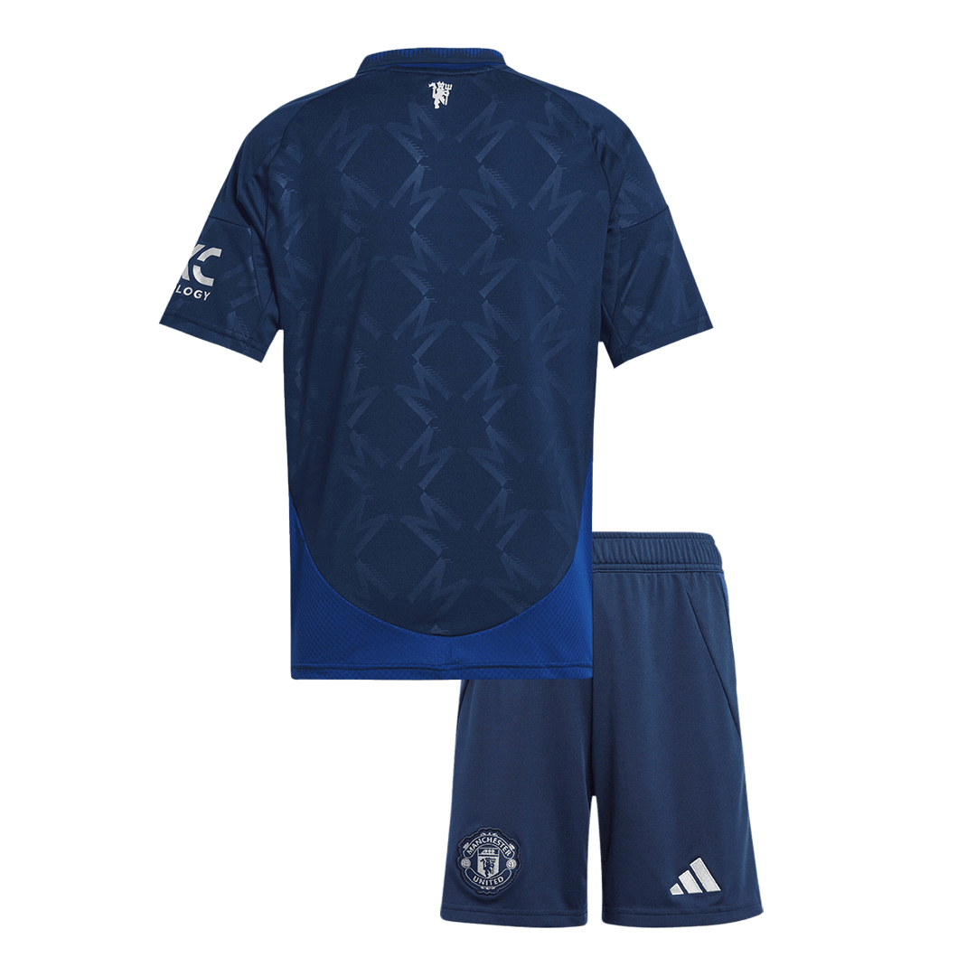 Kid's Manchester United Away  Soccer Jersey Kit(Jersey+Shorts) 2024/25 Top Soccer Jerseys Store