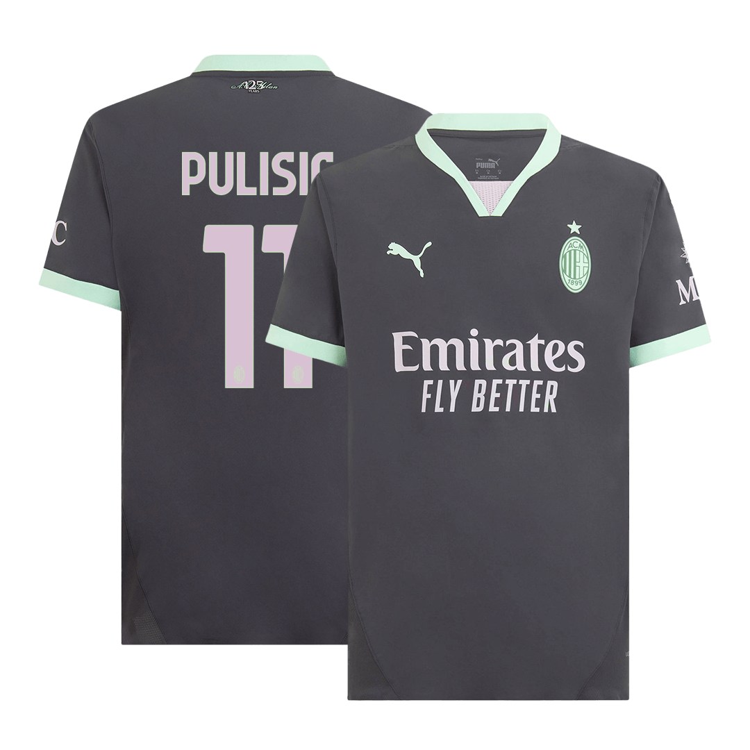 Player Version PULISIC #11 AC Milan Third Away  Soccer Jersey 2024/25 Top Dresy Shop