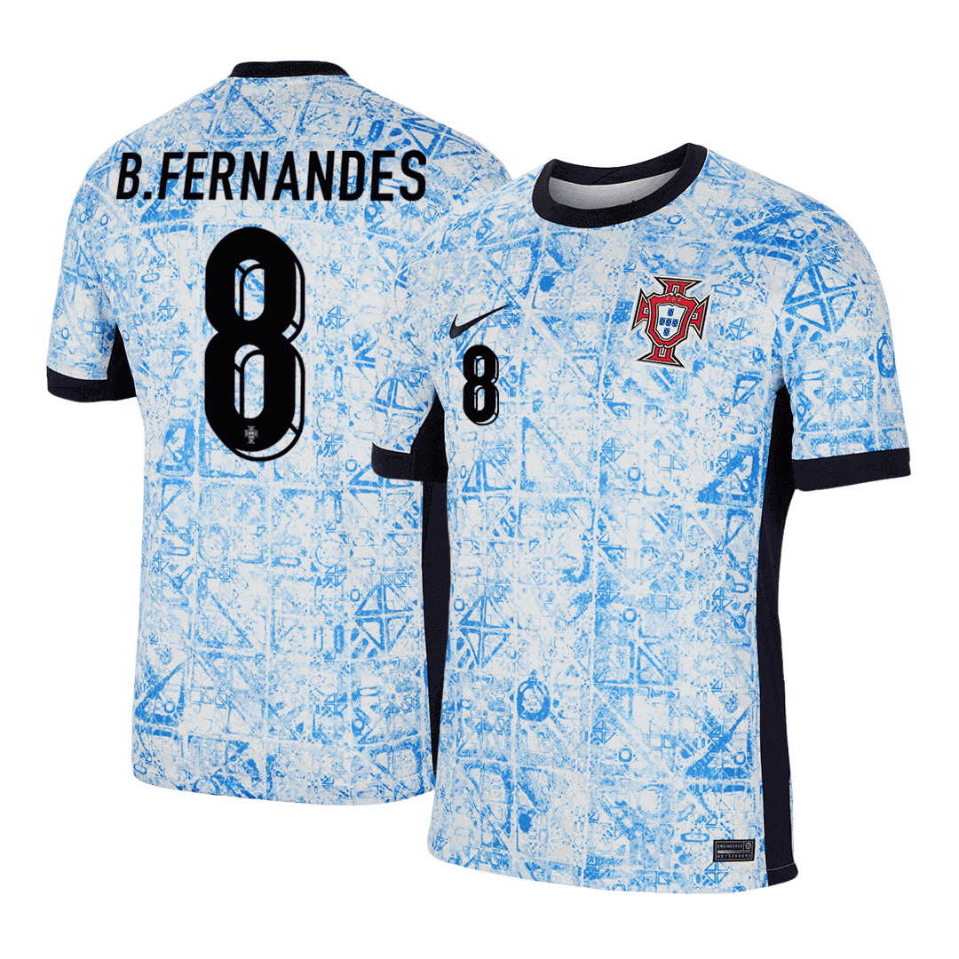B.FERNANDES #8 Portugal Away  Soccer Jersey Euro 2024 Top Dresy Shop