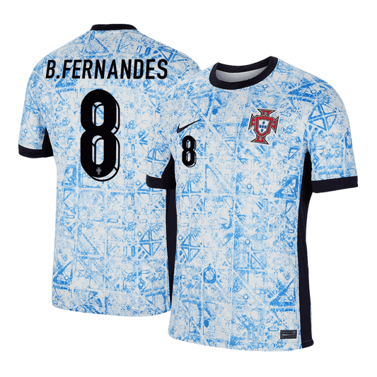 B.FERNANDES #8 Portugal Away  Soccer Jersey Euro 2024 Top Dresy Shop