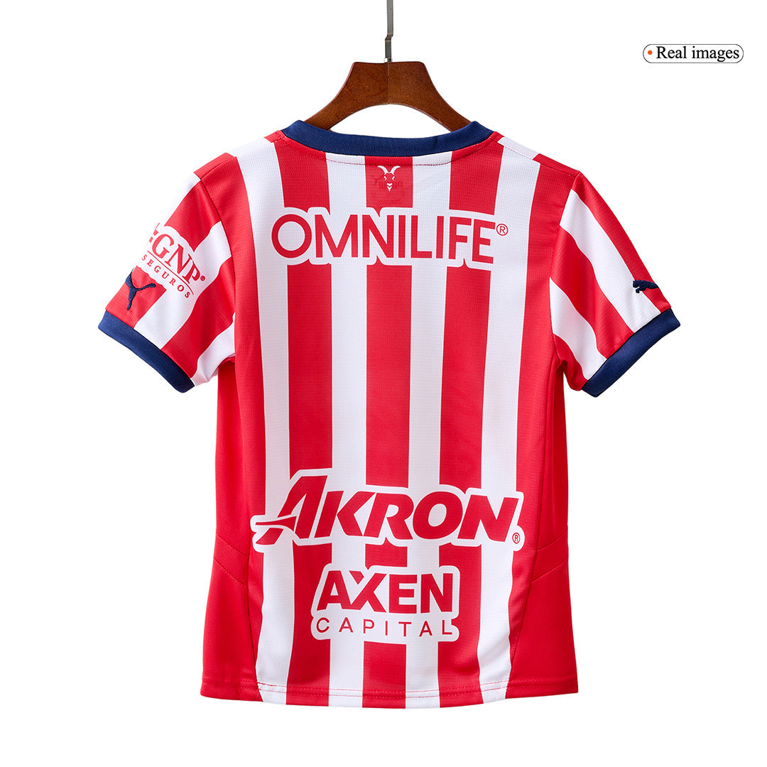 Kid's Chivas Home  Soccer Jersey Kit(Jersey+Shorts) 2024/25 Top Dresy Shop