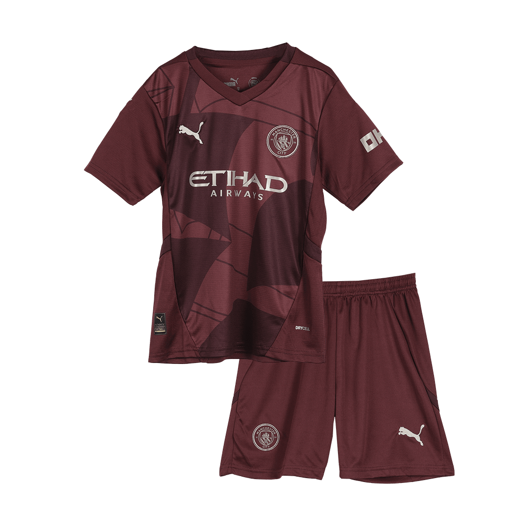 Kid's Manchester City Third Away  Soccer Jersey Kit(Jersey+Shorts+Socks) 2024/25 Top Dresy Shop