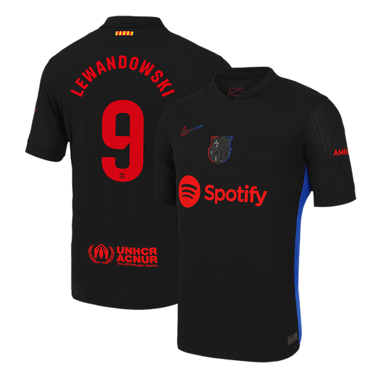 Player Version LEWANDOWSKI #9 Barcelona Away  Soccer Jersey 2024/25 Top Dresy Shop